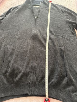 Chaqueta de punto Celio gris con cremallera