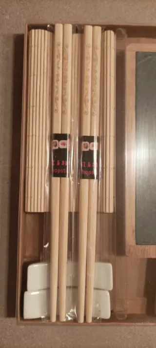 Set Sushi Legno 2pz Ceramica