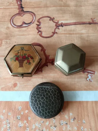 Lote 3 Cajas Pastilleros Metal Antiguas