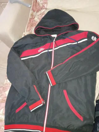 Giacca tuta uomo nera e rossa