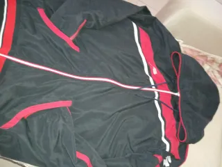 Giacca tuta uomo nera e rossa