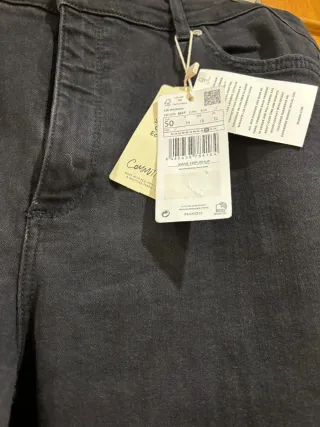 Pantalón vaquero mujer negro skinny pushup