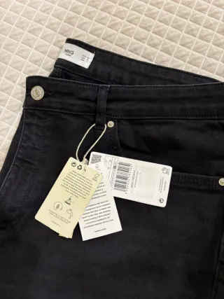 Pantalón vaquero mujer negro skinny pushup