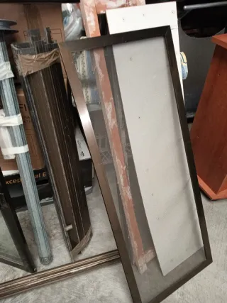 Ventana de aluminio bronce completa de 120 alt 100