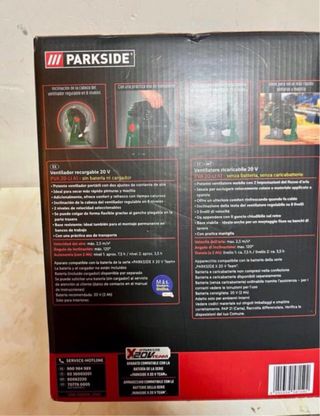 Ventilador Parkside 20V