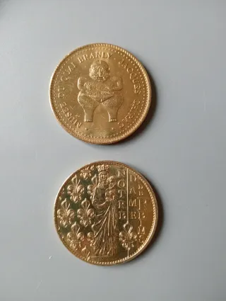 Lote 2 medallas conmemorativas Francia