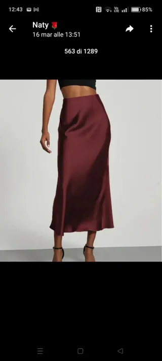 Gonna lunga bordeaux.