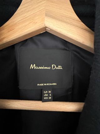 Abrigo Massimo Dutti T38 Azul Corte Masculino