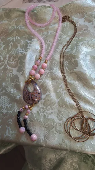 Set collane oro e rosa