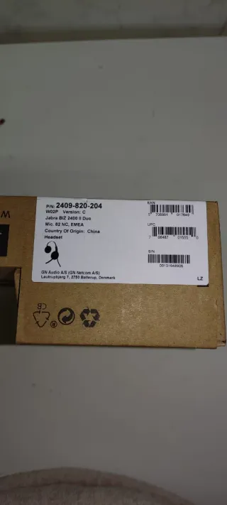 Auriculares Jabra Biz II Negro/Plata