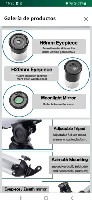 Telescopio Espacial 90X con Trípode