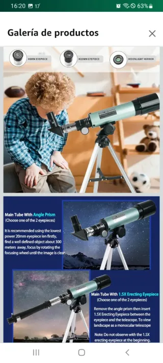 Telescopio Espacial 90X con Trípode