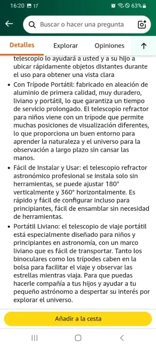 Telescopio Espacial 90X con Trípode