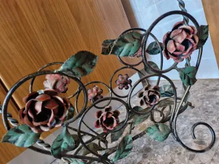 Portariviste vintage ferro battuto rose