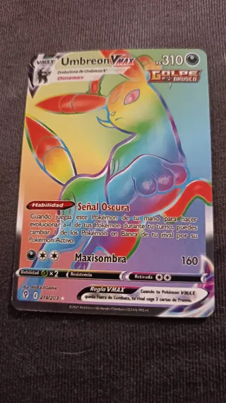 Carta Pokémon Umbreon VMAX 214/203