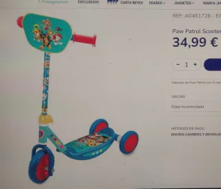 Patinete Patrulla Canina 3 Ruedas