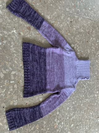 Jersey cuello alto elástico multicolor