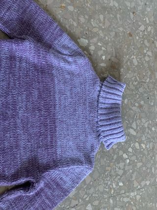 Jersey cuello alto elástico multicolor