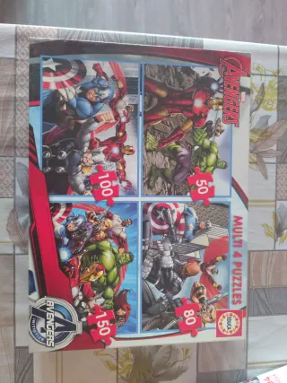 Pack 5 Puzzles Spiderman y Avengers