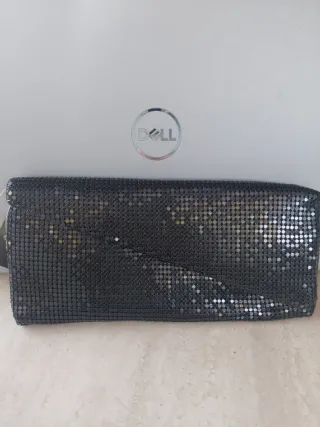 Bolso de fiesta negro metalizado