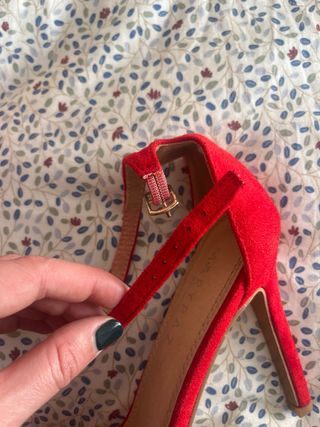 Sandalias tacón fino Marypaz rojas talla 39