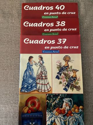 3 Revistas “Cuadros” punto de cruz