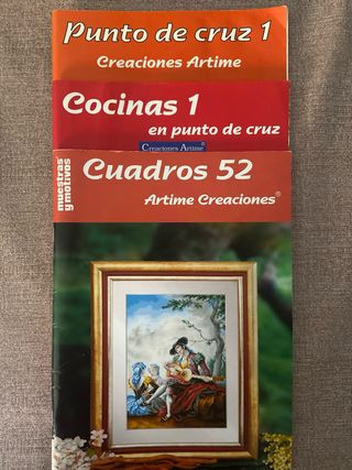 3 Revistas “Cuadros” punto de cruz
