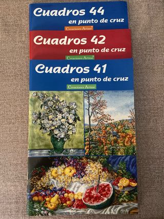 3 Revistas “Cuadros” punto de cruz