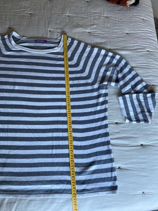 Jersey rayas gris y blanco talla XXL
