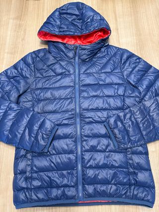 Anorak Only chica azul con interior rojo