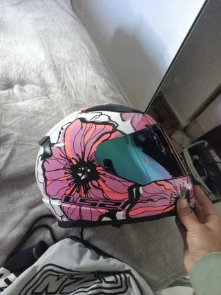 Casco Moto LS2 Rápido Talla XS Floral