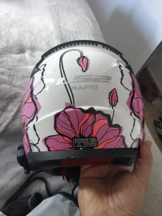 Casco Moto LS2 Rápido Talla XS Floral