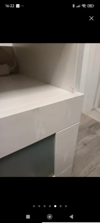 Mueble TV Ikea Blanco con dos amplios cajones