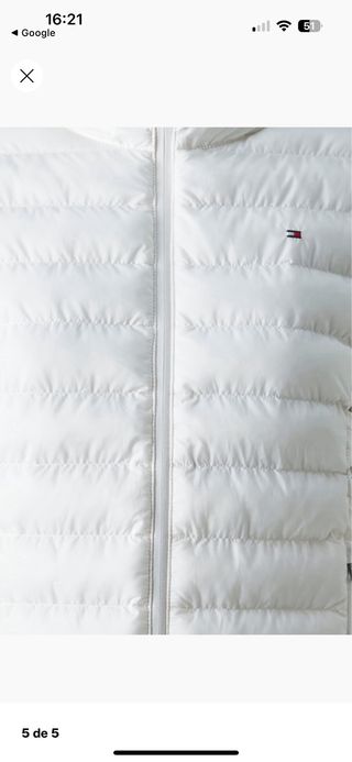 Chaqueta Plumas Tommy Hilfiger Blanca Talla XXL