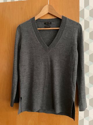 Jersey Lana Massimo Dutti Gris Talla XS