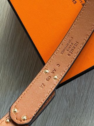 Cinturón Hermès Marrón Hebilla Dorada