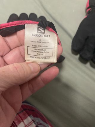 Guantes Salomon Niña Rosa y Negro