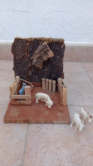 Establo Nacimiento Belén Madera Corcho