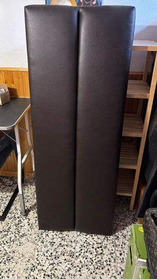 Cabecero de cama polipiel marrón