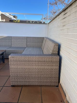 Sofá exterior modular gris negociable
