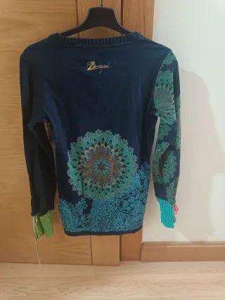 Jersey Desigual Azul y Verde Talla XL