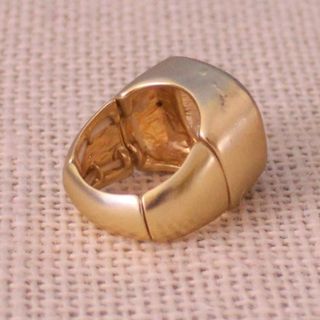 Anillo dorado y plateado mate ajustable