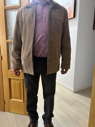Chaquetón de pana marrón talla 50
