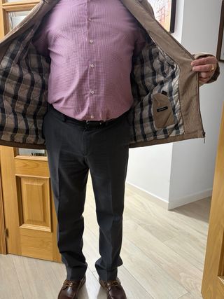 Chaquetón de pana marrón talla 50