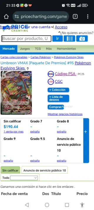Carta Pokémon Umbreon VMAX 095/203