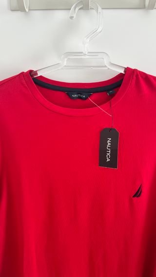 Camiseta Náutica Roja Manga Larga