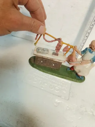 Diorama vintage presepe macellaio