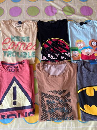 Lote 6 Camisetas Hombre Talla M