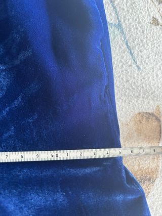 Pantalón Terciopelo Zara Mujer Talla XL Azul