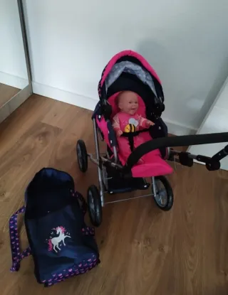 Cochecito / Carrito de Muñecas Rosa y Azul